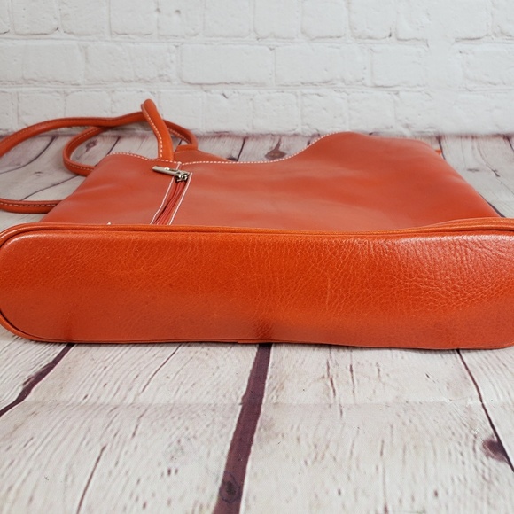 Vera Pelle Leather Crossbody Shoulder Bag Purse - Picture 3 of 8